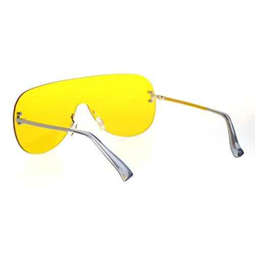 Image of Minimal Shield Rimless Futuristic Large Racer Pilots Sunglasses