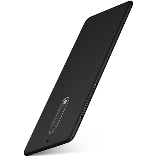 moex® Funda Trasera [Ultrafina] Compatible con Nokia 5 | Metálico Mate Noir