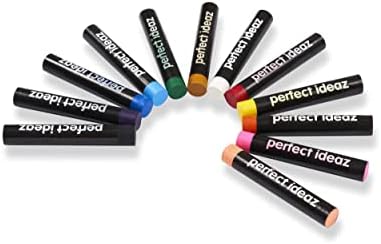 perfect ideaz set of 12 oil crayons in cardboard case, brilliant, bright & light-fast colours, pastel crayons for children, artists & hobby painters, ideal for school & daycare, for painting & drawing