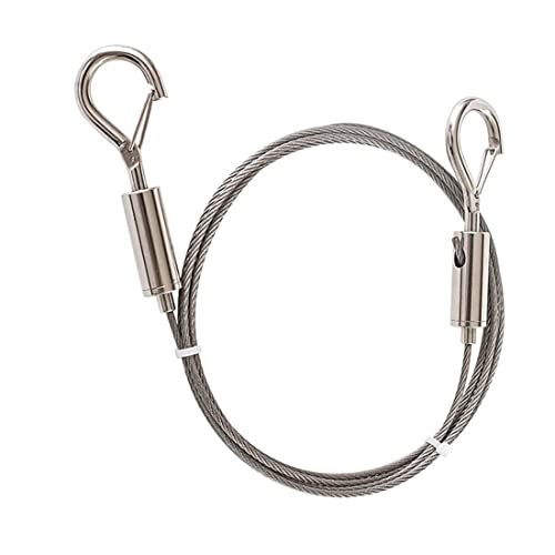 Image of Adjustable Picture Hanging Wire 1PCS Mirror Frame Kit 2m x1.5mm Heavy Duty Stainless Steel Wire Rope for Mirror Hanging Hardware,Basket Flowerpot Hold Up to 44 lb / 20kg