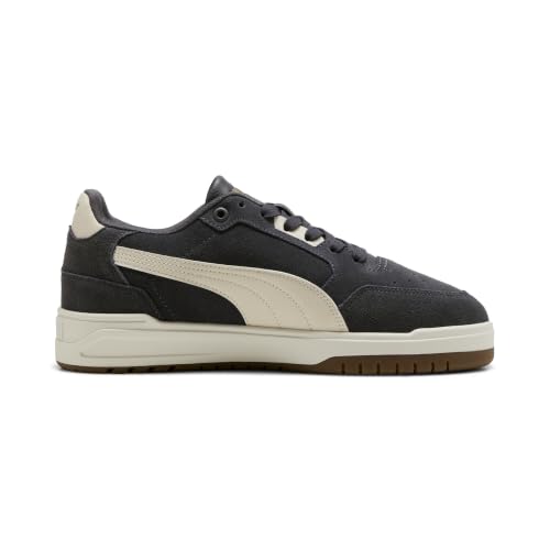 PUMA Erwachsene Shuffle Downtown Sneakers 37.5, Moody Gray Alpine Snow Gold White – Ansicht 6