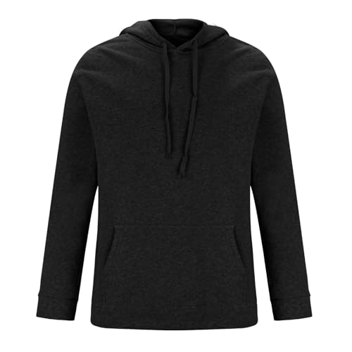 Casual Hoodies for Men Pure Basic Classic Sweatshirt Loose Hooded Plus Size Long Sleeve Hoodie Pullover with Pocket4