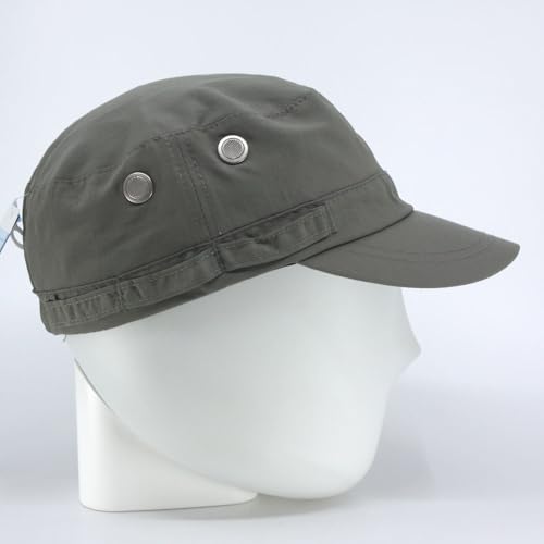 Image of The Vintage Year Washed Cotton Distressed Cadet Hat - Tactical Military Baseball Cap for Men & Women, Outdoor Casual Wear
