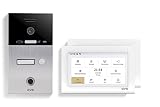 GVS - 1-Familienhaus IP Video Türsprechanlage AVS4472A - Mit 2x7 Zoll Monitor, App, HD-Kamera & Türöffner Funktion (Fingerprint/RFID) - Türklingel | Sprechanlage | Gegensprechanlage
