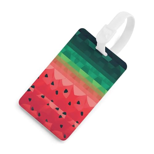 Étiquettes à bagages pastèque avec bouclier de protection de la vie privée intégré