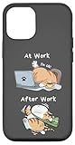 iPhone 13 Pro Funny Cat Meme, Hilarious Comparison At Work vs. After Work Case