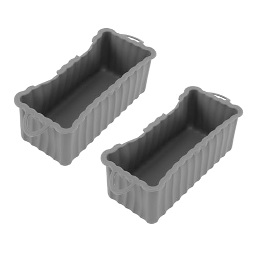 Silicone Reusable Grease Drip Pan, Griddle Grease Catcher Grease Drip Pan for Blackstone Griddle, Grill Oil Tray for Camping, 2PCS (Gray)