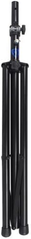 Rockville RVSS4A DJ PA Tripod Speaker Stand with Hydraulic Air Assist Lift and Lowering, Adjustable Height, Heavy Duty Construction, Perfect for Stage, Clubs, Events, 4-Piece