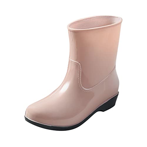 Bottes de pluie à la cheville pour femme, idéales pour le jardin en hiver