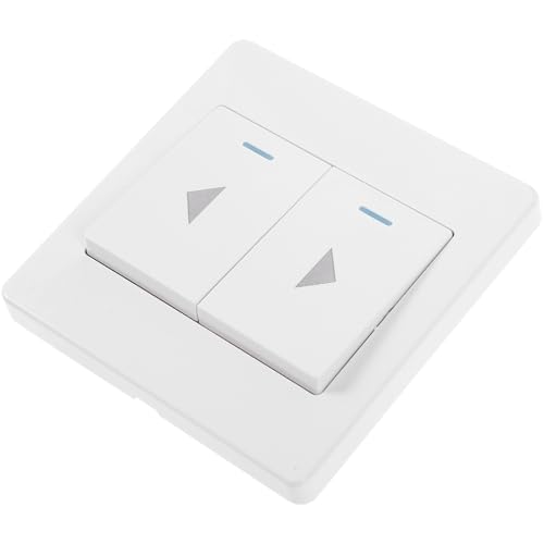 Baluue Interruptor de Botón para Puerta de Garaje Montado Pared Panel de Reemplazo con Doble Tecla y Función de Reinicio Automático para Control de Garajes y Cortinas Fácil Instalación