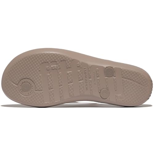 Image of FitFlop Womens iQushion Sparkle Ergonomic Flip Flops for Walking, Lightweight Waterproof Cushioned Thong Sandals for Women with Non Slip Bottom and Arch Support | Lightweight Waterproof Walking Sandals w /Cushioned Comfort & Arch Support