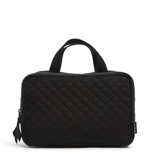 Vera Bradley Étui organisateur de maquillage de voyage en coton, noir