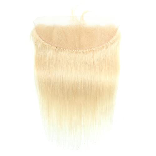 613 Frontal Closure 13x4 Full Blonde Lace Ear To Ear Straight Closure Unprocessed Brazilian Virgin Human Hair With Baby Hair Free Part Natural Hair 18 Inch - Image 2