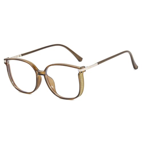 Lunettes de vue ultralégères unisexes grand visage avec monture transparente verte taille unique