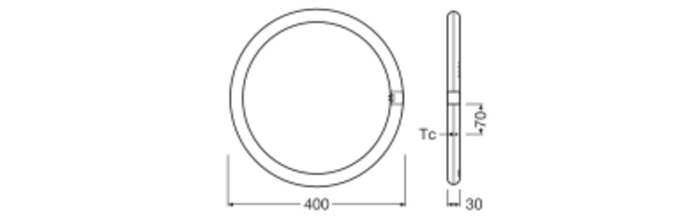 Osram LED TUBE T9C EM 40, ringförmige LED-Röhre, 24W, 2900lm, 4000K, kaltweißes Licht, LED-Alternative für klassische T9-Leuchtstofflampen, lange Lebensdauer, geringer Energieverbrauch