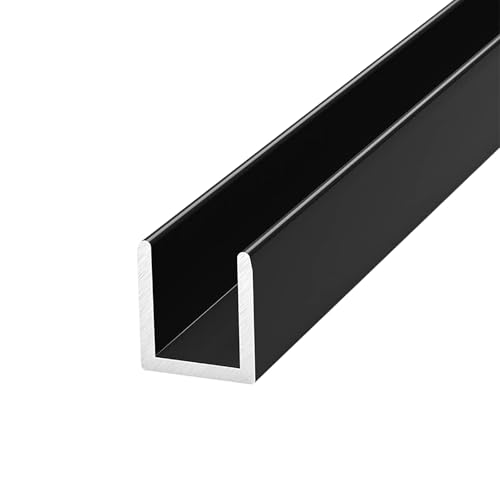Perfil de aluminio SRNSAEB negro de alta gama para mamparas de vidrio 2