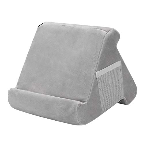 Image of Soft Pillow Stands for Tablet iPad Book Reader Holder Rest Cushion Gray Bed Pillows