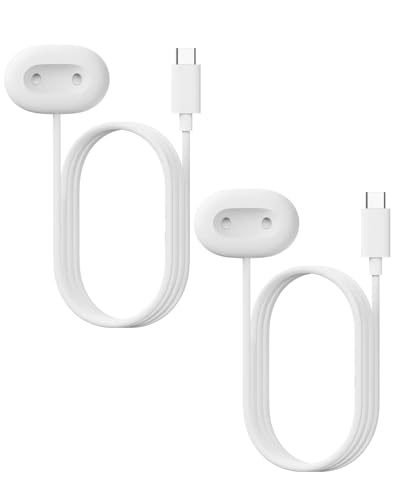 For Google Pixel Watch 4 41mm/45mm スマートウォッチ 対応 充電ケーブル 充電器 KONXISA Type-C 磁気充電器 高耐久 軽量 小さい 持ち運び便利 スマートウォッチケーブル 2025年の新(2本/ホワイト)