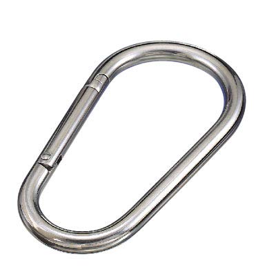 Mizumoto XJB12A Stainless Steel Carabiner Jumbo (No Ring), Wire Diameter 0.5 inches (12 mm), Length 6.7 inches (169