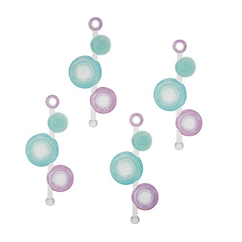 Mermaid Sparkle Bubble Paper Decorations - 13.5' (6 Pack) - Stunning Multicolor Hanging Décor for Enchanting Celebrations