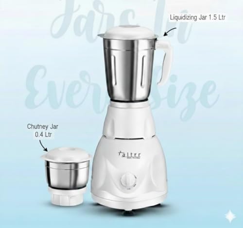 Image of 750W Mixer Grinder with Stainless Steel Jar | High Power Turbo Motor | 3 Speed Control | ABS Body | Compact & Durable Kitchen Mixer (750W Mixer Grinder with 2 jar)