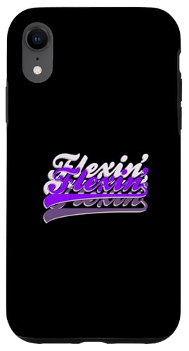 Purple Color Flexin'-X3 �p�[�v���O���t�B�b�N �X�}�z�P�[�X iPhone XR �p