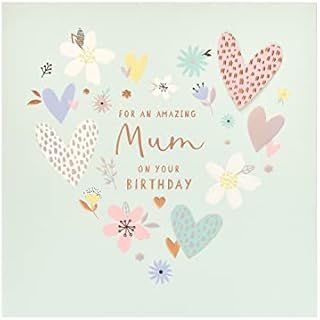 UK Greetings Mum Birthay Card - Birthday Card for Her - Card for an Amazing Mum, White