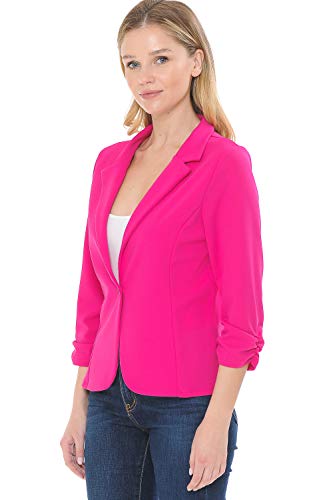 Women's 3/4 Sleeve Lightweight Casual Work Knit Blazer Jacket (S-3XL)4