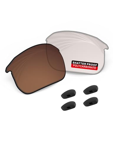 Image of PRO+ Polycarbonate Non-Polarized Replacement Lenses & Nose Pads for BOSE Tempo BMD0011 Sunglasses - Brown Photochromic-Blue Light Block