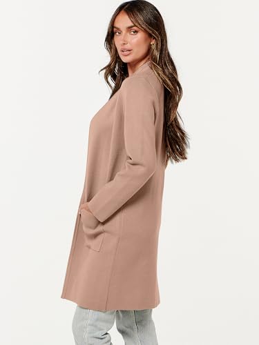 Image of ANRABESS Cardigan Sweater for Women Casual 2026 Fall Fashion Coat Long Sleeve Open Front Knit Coatigan Outwear