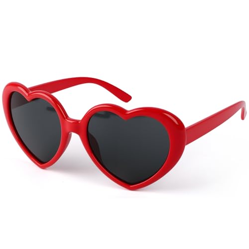 Heart Sunglasses for Women Men Trendy Love Shaped Sunglasses Retro Lovely Fashion Cute Sun Glasses