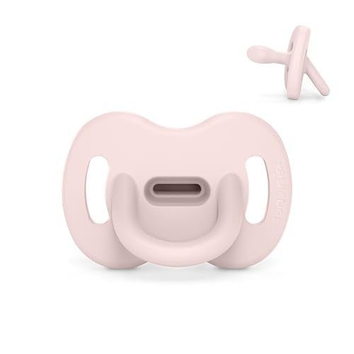 Suavinex, Ciuccio Tutto in Silicone, per Bambini 0/6 Mesi, Ciuccio con Tettarella Simmetrica Sx Pro, Super Morbido e Flessibile, Ideale per Dormire, Color Essence, Rosewater