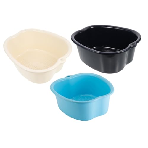 Ipetboom 3 Piezas baño pies baño de pies masajeador pies masajeador de pies cubos para masaje de pies bañera de pie de lavabo Balde tina de pie cubeta lavapiés reutilizable el plastico