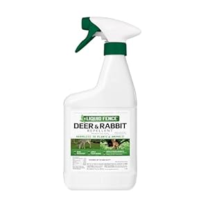 Liquid Fence Deer & Rabbit Repellent Ready-to-Use, 32-Ounce, White
