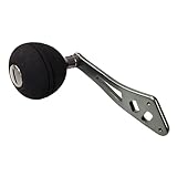 リール パーツ ベイトリール ハンドル クランク EVA ノブ アルミ合金 シマノ Shimano ダイワ Daiwa アブガルシア Abu Garcia カスタムパーツ 交換用 yu300 (銀)