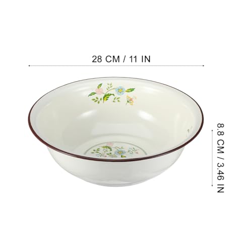 Tazón vintage esmaltado de porcelana para cocina miniatura 5