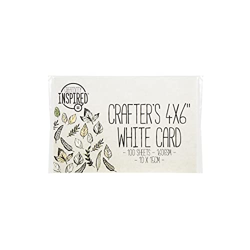 Creativity Inspired 4 x 6" White Blank Cards, Pack of 100 Cards, Card Making