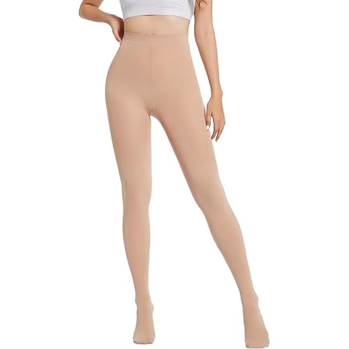 MeeQee Medias para Mujer Cintura Alta Opacas Térmicas Pantys Tupidos Pantimedias de Soporte de Microfibra Elásticas Invierno Panti Leotardos para la Oficina y el Día a Día