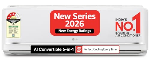 Image of LG 1.5 Ton 3 Star,New star rated, Dual Inverter Split AC (Copper, AI Convertible 6-in-1, Faster Cooling & Energy Saving, Diet Mode+, HD Filter with Anti-Virus Protection, Him Clean, AS-Q19MNXE, White)