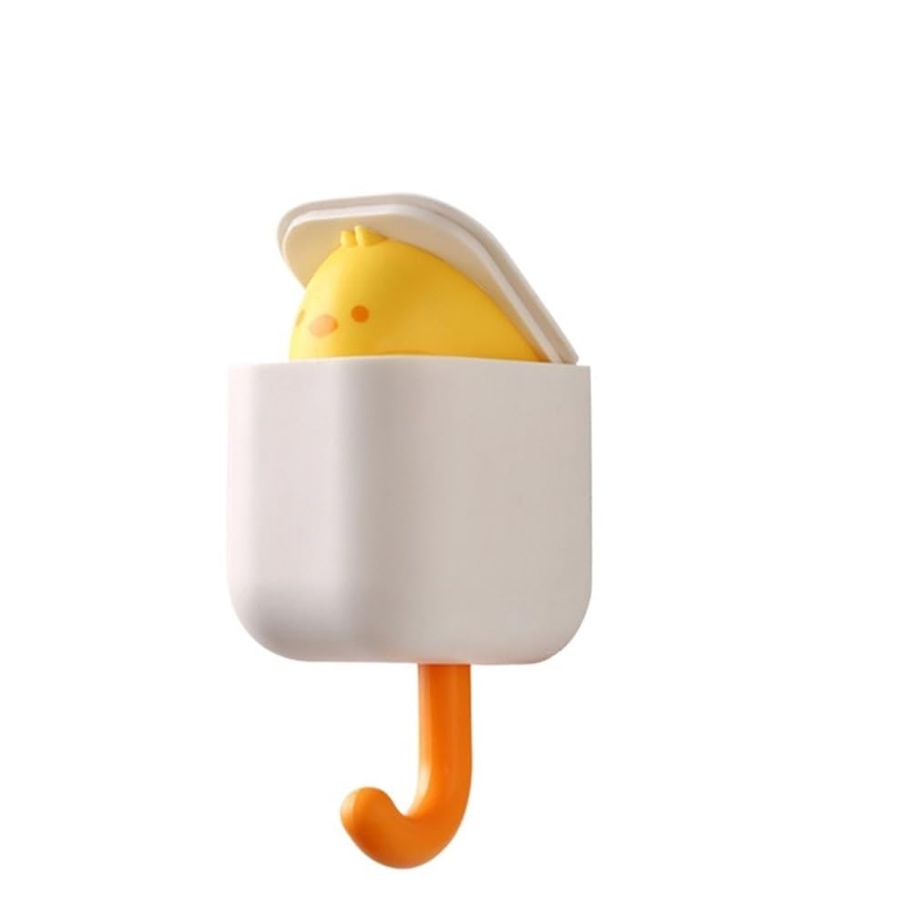 Dazhua Yellow Chick Cute Cartoon Cat Self-Adhesive Wall Hooks - Hanger Rack For Bedroom, Dorm, Key, Towel, Hat, Umbrella, Coat Organizer(,3Pcs)