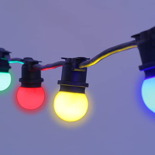 Guirlande Guinguette E27 Multicolore - 5m - prolongeable jusqu'à 100m - 10 Ampoules interchangeables - Intérieur Extérieur IP44 Chromex Cover