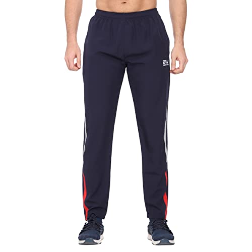 Image of Men's Ns Lycra Spandex Mixx Polyester Sports Trackpants with Both Side Zipper Pockets