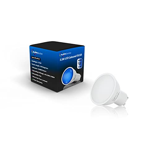 Auraglow Ampoule LED de couleur Faisceau étroit GU10 Spotlight Ampoule – Bleu