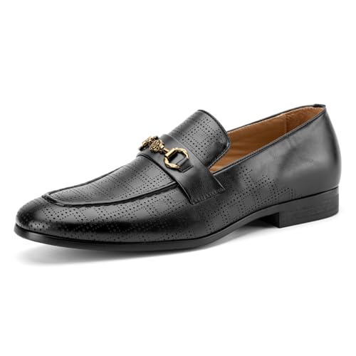 Image of JITAI Men's Lindford Moc Toe Bit Slip-on Penny Loafer Party Shoes