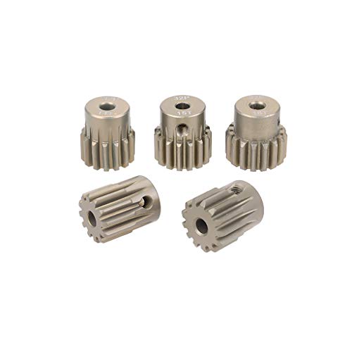Fasizi Lot de 5 pignons 32DP 3,175 mm 12T 13T 14T 15T 16T pour moteur sans balais de voiture 1/8 RC Cover