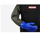 [loyfreeyo] ロングゴム手袋 ロンググローブ 袖付きロングゴム手袋 フィッシンググローブ 作業用手袋 漁師用手袋 耐酸 耐アルカリ 防水 洗濯 ガーデニング 浴室掃除 家事 塗装 2双組 水仕事 洗車 洗濯 消毒 (ブルー【2組】,伸縮性のあるコード,フリース入り)