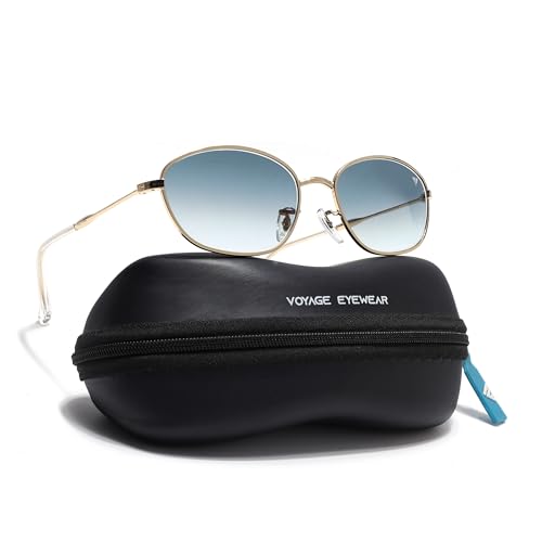 Image of Voyage Oval Polarized Sunglasses for Men & Women (Black Lens | Grey Frame - MG7625)