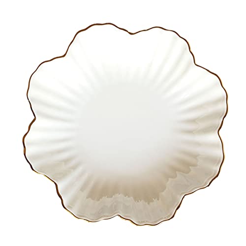 Zerodeko 1Pieza Cerámica Blanca para Almacenamiento Casa Reutilizable Limpiar para Lavavajillas y Microondas