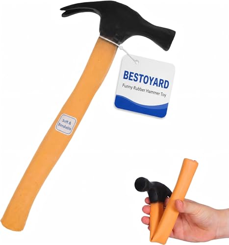 Image of BESTOYARD Hammer Toy Funny Rubber for Boys & Girl Halloween Party Props, Cosplay Accessories, Educational Dress-up Fake Pounding Mallet for Toddler Kids Performance Props