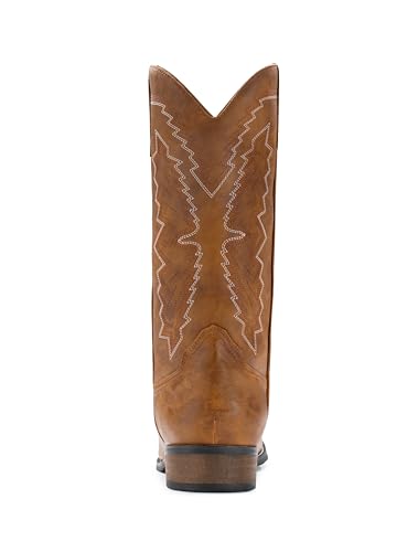 Image of Cowboy Boots For Men Western Boot Embroidered Square Toe Traditional Boots